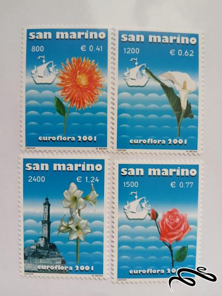 سن مارینو 2001 سری یورو فلورا (گل های اروپا)