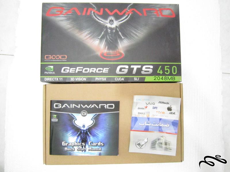 کارتن و دفترچه Gainward GTS4502GB DDR3 128bit