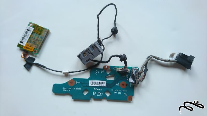برد کلید پاور و ولوم به همراه کابل اورجینال لپ تاپ سونی مدل: Sony VGP-BPS8