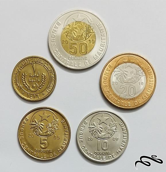ست کامل سکه های موریتانی