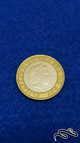 سکه 2 پوند ملکه الیزابت انگلیس 1998