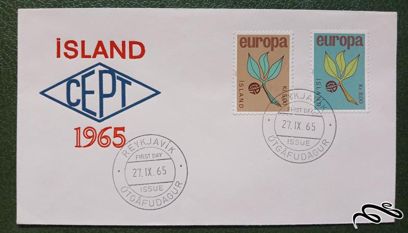 پاکت مهر روز / ایسلند 1965 / اروپا سپت (شاخه و میوه)