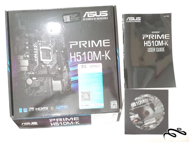 کارتن و دفترچه و درایور Asus Prime H510M-K