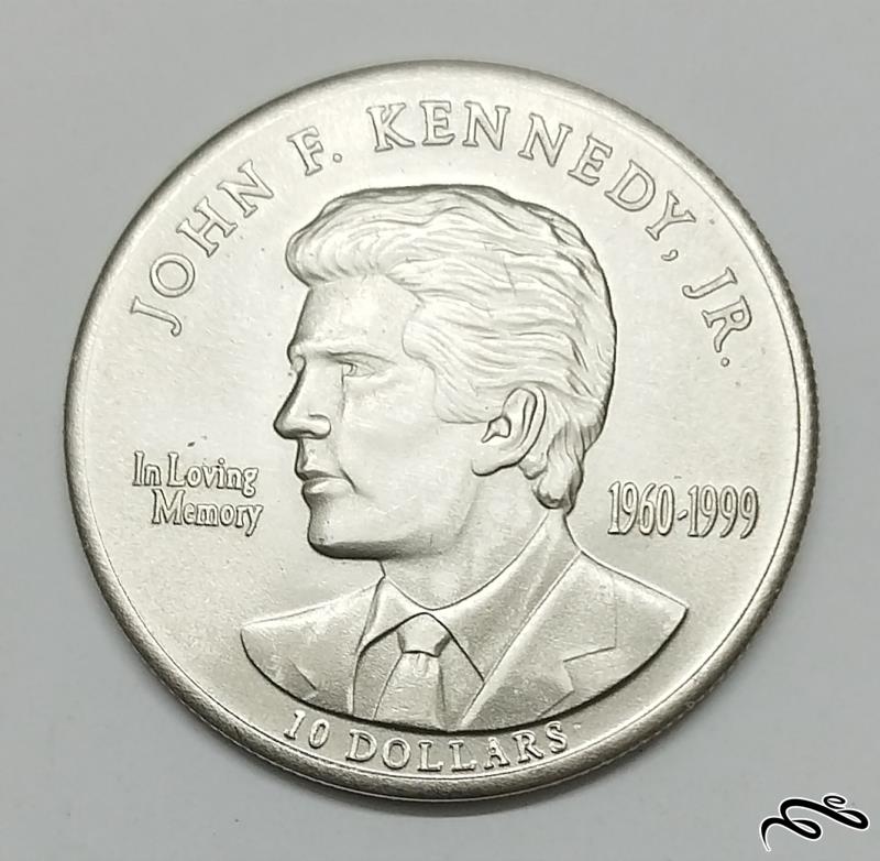 سکه 10دلار یادبود جان آف کندی کشور لیبریا