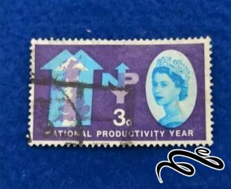 تمبر زیبا و قدیمی انگلیس . ملکه . باطله (94)1