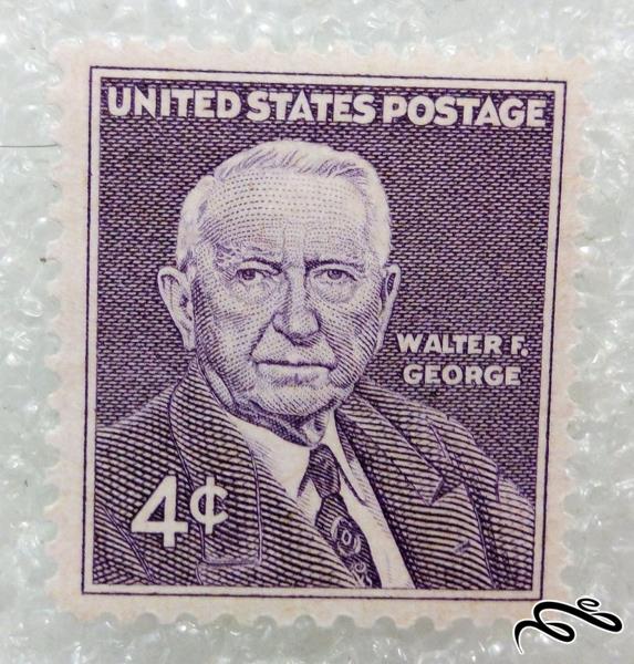 تمبر زیبای قدیمی 4 سنت امریکا والتر جرج کمیاب (97)2+