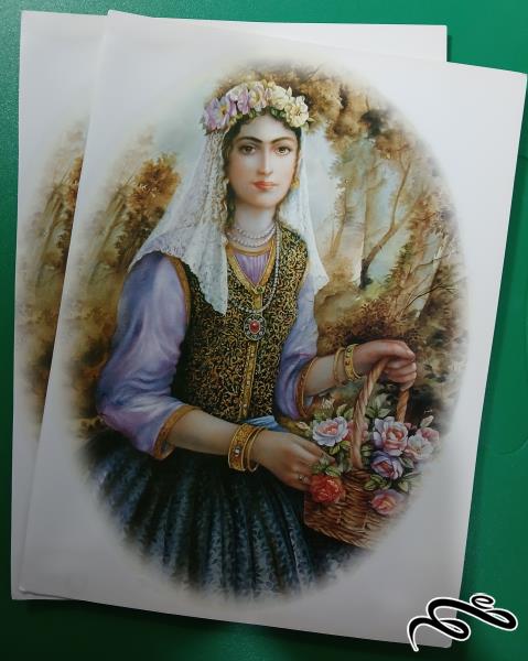 دو کارت پستال قدیمی زنان ایرانی /سایز بزرگ / توضیحات دارد