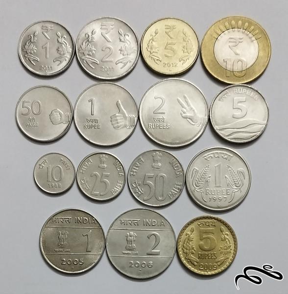 مجموعه سکه های 15 عددی هند