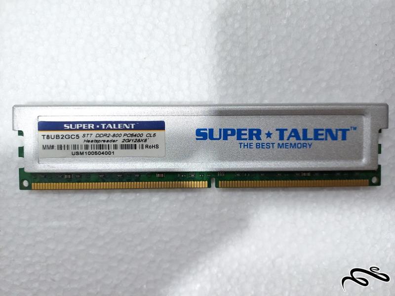 رم Super Talent DDR2 ظرفیت 2GB باس 800