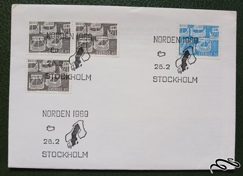 پاکت مهر روز / سوئد 1969 / نوردن